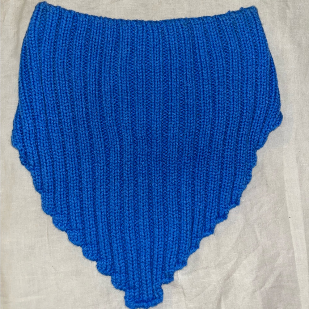 Handmade Blue Knit Scarf